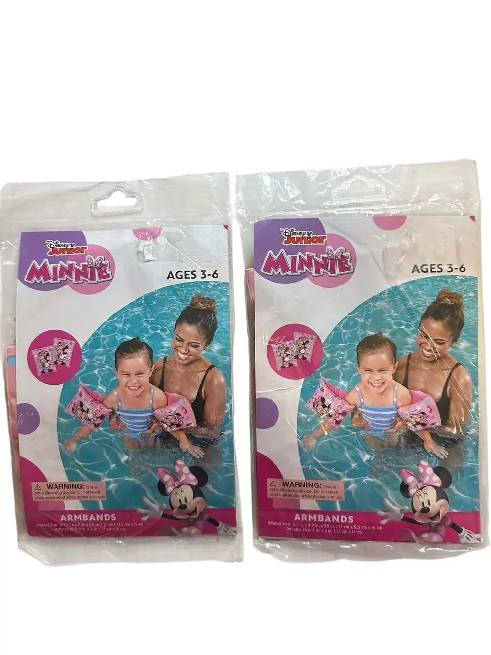 Bestway Disney Junior Minnie Mouse Inflatable Swim Armbands, Ages 3-6